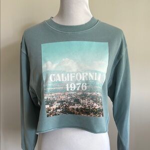 Blue California Crop Crewneck